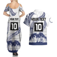 Cook Islands Marathon 2025-Pursuit in Paradise Couples Matching Summer Maxi Dress and Hawaiian Shirt Blue Color LT03 - Polynesian Pride