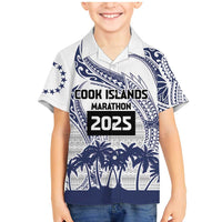 Cook Islands Marathon 2025-Pursuit in Paradise Family Matching Mermaid Dress and Hawaiian Shirt Blue Color LT03 Son's Shirt Blue - Polynesian Pride