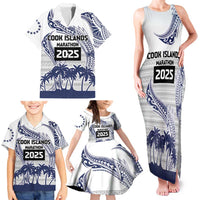 Cook Islands Marathon 2025-Pursuit in Paradise Family Matching Tank Maxi Dress and Hawaiian Shirt Blue Color LT03 - Polynesian Pride