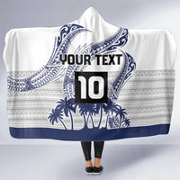 Cook Islands Marathon 2025-Pursuit in Paradise Hooded Blanket Blue Color