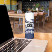 Cook Islands Marathon 2025-Pursuit in Paradise Skinny Tumbler Blue Color LT03 - Polynesian Pride