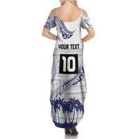 Cook Islands Marathon 2025-Pursuit in Paradise Summer Maxi Dress Blue Color