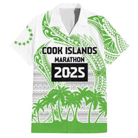 Cook Islands Marathon 2025-Pursuit in Paradise Family Matching Long Sleeve Bodycon Dress and Hawaiian Shirt Green Color LT03 Dad's Shirt - Short Sleeve Green - Polynesian Pride