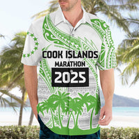 Cook Islands Marathon 2025-Pursuit in Paradise Hawaiian Shirt Green Color