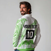 Cook Islands Marathon 2025-Pursuit in Paradise Long Sleeve Polo Shirt Green Color LT03 - Polynesian Pride
