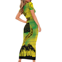 Cook Islands Marathon 2025-Pursuit in Paradise Short Sleeve Bodycon Dress Special Edition