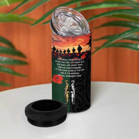 New Zealand and Australia ANZAC Day 4 in 1 Can Cooler Tumbler Lest We Forget Indigenous and Maori Pattern LT03 - Polynesian Pride