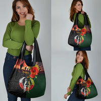 New Zealand and Australia ANZAC Day Grocery Bag Lest We Forget Indigenous and Maori Pattern