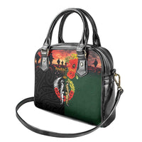 New Zealand and Australia ANZAC Day Shoulder Handbag Lest We Forget Indigenous and Maori Pattern