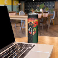 New Zealand and Australia ANZAC Day Skinny Tumbler Lest We Forget Indigenous and Maori Pattern LT03 - Polynesian Pride