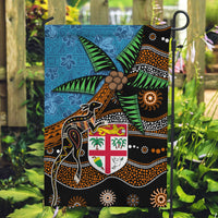 Fiji and Australia Garden Flag Fijian and Aboriginal mix Culture LT03 Garden Flag Blue - Polynesian Pride