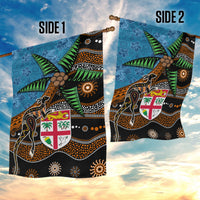 Fiji and Australia Garden Flag Fijian and Aboriginal mix Culture LT03 - Polynesian Pride