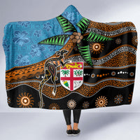 Fiji and Australia Hooded Blanket Fijian and Aboriginal mix Culture LT03 - Polynesian Pride