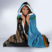 Fiji and Australia Hooded Blanket Fijian and Aboriginal mix Culture LT03 - Polynesian Pride