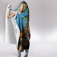 Fiji and Australia Hooded Blanket Fijian and Aboriginal mix Culture LT03 - Polynesian Pride