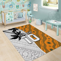 Custom Fiji and Australia Rugby Area Rug Tapa Mix Aboriginal Pattern Half Style LT03 - Polynesian Pride