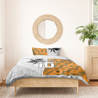 Custom Fiji and Australia Rugby Bedding Set Tapa Mix Aboriginal Pattern Half Style LT03 - Polynesian Pride