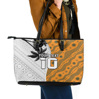 Custom Fiji and Australia Rugby Leather Tote Bag Tapa Mix Aboriginal Pattern Half Style LT03 - Polynesian Pride