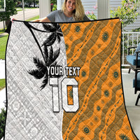 Custom Fiji and Australia Rugby Quilt Tapa Mix Aboriginal Pattern Half Style LT03 White - Polynesian Pride