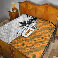 Custom Fiji and Australia Rugby Quilt Tapa Mix Aboriginal Pattern Half Style LT03 - Polynesian Pride