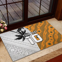 Custom Fiji and Australia Rugby Rubber Doormat Tapa Mix Aboriginal Pattern Half Style LT03 - Polynesian Pride