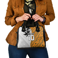 Custom Fiji and Australia Rugby Shoulder Handbag Tapa Mix Aboriginal Pattern Half Style LT03 - Polynesian Pride
