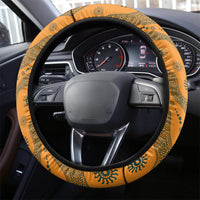 Fiji and Australia Rugby Steering Wheel Cover Tapa Mix Aboriginal Pattern Half Style LT03 - Polynesian Pride
