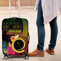 Vanuatu Independence Day Luggage Cover Sand Drawing Melanesian Vibes