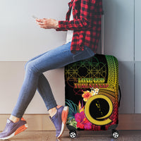 Vanuatu Independence Day Luggage Cover Sand Drawing Melanesian Vibes