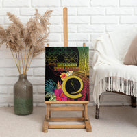 Vanuatu Selebretem 44th Indipendens Dei Canvas Wall Art Sand Drawing Melanesian Vibes