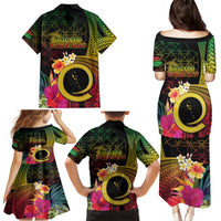 Vanuatu Selebretem 44th Indipendens Dei Family Matching Puletasi and Hawaiian Shirt Sand Drawing Melanesian Vibes LT03 - Polynesian Pride
