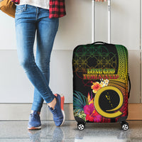 Vanuatu Selebretem 44th Indipendens Dei Luggage Cover Sand Drawing Melanesian Vibes