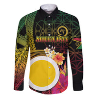 Vanuatu Shefa Day Family Matching Tank Maxi Dress and Hawaiian Shirt Sand Drawing Melanesian