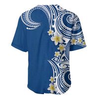 Aloha Polynesian Plumeria Flower Baseball Jersey Blue Color LT03 - Polynesian Pride