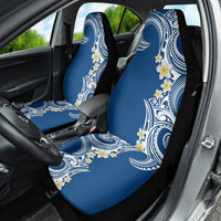 Aloha Polynesian Plumeria Flower Car Seat Cover Blue Color