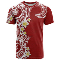 Aloha Polynesian Plumeria Flower T Shirt Red Color LT03 Red - Polynesian Pride