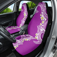 Aloha Polynesian Plumeria Flower Car Seat Cover Purple Color