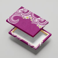 Aloha Polynesian Plumeria Flower Canvas Wall Art Pink Color