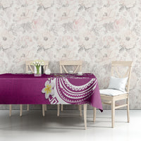 Aloha Polynesian Plumeria Flower Tablecloth Pink Color LT03 - Polynesian Pride