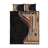 Samoa Siapo Motif and Tapa Pattern Half Style Quilt Bed Set Beige Color LT03 - Polynesian Pride
