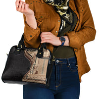 Samoa Siapo Motif and Tapa Pattern Half Style Shoulder Handbag Beige Color LT03 - Polynesian Pride