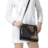 Samoa Siapo Motif and Tapa Pattern Half Style Shoulder Handbag Black Color LT03 - Polynesian Pride