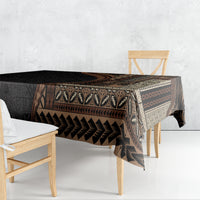 Samoa Siapo Motif and Tapa Pattern Half Style Tablecloth Black Color LT03 - Polynesian Pride