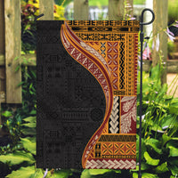 Samoa Siapo Motif and Tapa Pattern Half Style Garden Flag Yellow Color LT03 Garden Flag Yellow - Polynesian Pride