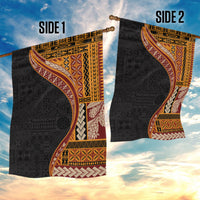 Samoa Siapo Motif and Tapa Pattern Half Style Garden Flag Yellow Color LT03 - Polynesian Pride