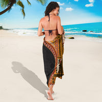 Samoa Siapo Motif and Tapa Pattern Half Style Sarong Yellow Color LT03 - Polynesian Pride