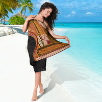 Samoa Siapo Motif and Tapa Pattern Half Style Sarong Yellow Color LT03 - Polynesian Pride
