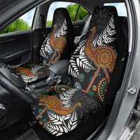 New Zealand Fern and Australia Emu Car Seat Cover Aboriginal Mix Maori Pattern LT03 - Polynesian Pride