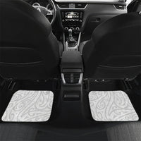 Aotearoa Maori Sea Animals Tribal Car Mats Manta Ray and Shark Moko Pattern White Color