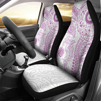 Aotearoa Maori Sea Animals Tribal Car Seat Cover Manta Ray and Shark Moko Pattern Pink Color LT03 - Polynesian Pride
